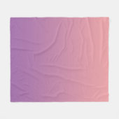 Pastel Sunset Pink Lila Ombre Gradient Fleecedecke (Vorderseite (Horizontal))