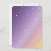 Pastel Sunset Script and Stars Graduation Party Einladung (Rückseite)