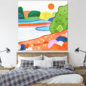Pastel Sunset über dem Tal Leinwanddruck (Insitu (Schlafzimmer))