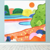 Pastel Sunset über dem Tal Leinwanddruck (Insitu (Holzboden))