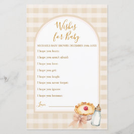 Pastel Süsse Pie Fall Babydusche Wünsche für Baby