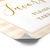Pastel Süsse Pie Gingham Fall Baby Shower Favorite Poster (Ecke)