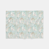 Pastel Swan Pattern Fleecedecke (Vorderseite (Horizontal))