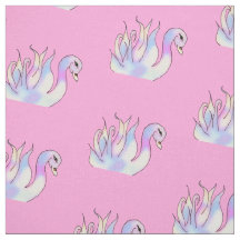 Pastel Swans Handgezeichnete Kunststoffe