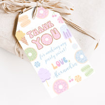 Pastel Sweet Birthday Party Gefallen Tags