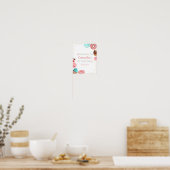 Pastel Sweet Candy Lolipop Cupcake Donut Birthday Poster (Küche)