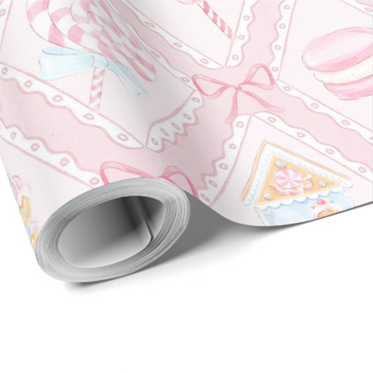 Pastel Sweet Holiday Treats Geschenkpapier (Rolleneckpunkt)