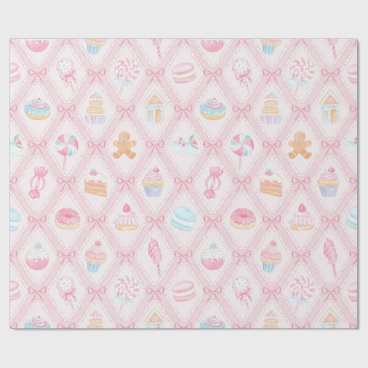 Pastel Sweet Holiday Treats Geschenkpapier (Flach)