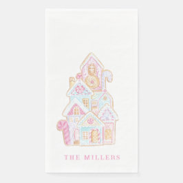 Pastel Sweet Holiday Treats Gingerbread Cookie Serviette