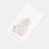 Pastel Sweet Holiday Treats Gingerbread Cookie Serviette (Ecke)