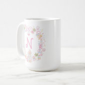 Pastel Sweet Holiday Treats Monogram Crest  Kaffeetasse (Vorderseite Links)
