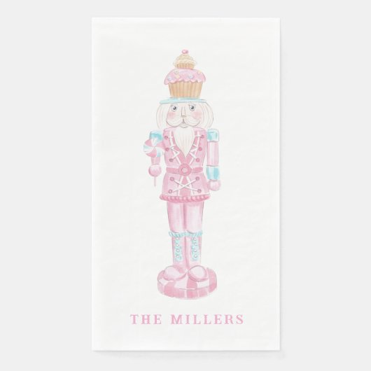 Pastel Sweet Holiday Treats Monogram Crest Serviette (Vorderseite)