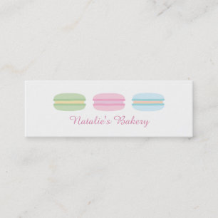 Pastel Sweet Macarons Bäckerei Business Cards Mini Visitenkarte