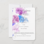 Pastel Sweet Pea Feier des Lebens Fotokarte Einladung (Rückseite)