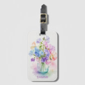 Pastel Sweet Pea Symphony Gepäckanhänger (Vorderseite Vertikal)