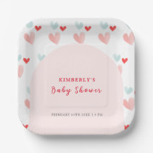 Pastel Sweetheart Arch Valentines Babydusche