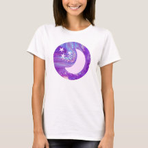 Pastel Swirl Circle Moon & Stars Kunst, Dichtung u