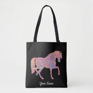 Pastel Swirl Horse Tote Bag Tasche