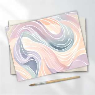 Pastel Swirl Muster   Farbe des Wassers Postkarte