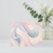Pastel Swirl Muster | Farbe des Wassers Postkarte (Stehend Vorderseite)