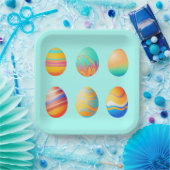 Pastel Swirl Ostereier Pappteller (Party)