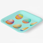 Pastel Swirl Ostereier Pappteller (Gewinkelt)