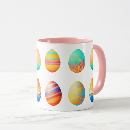 Pastel Swirl Ostereier Tasse (VorderseiteRechts)