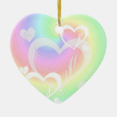 Pastel Swirled Hearts Ornament (Vorne)