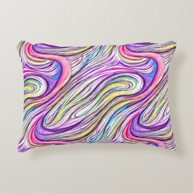 Pastel Swirlscape Akzent Pillow Dekokissen (Vorderseite)
