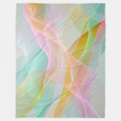 Pastel Symphony of Floating Sheer Ribbons Fleecedecke (Vorderseite)