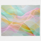 Pastel Symphony of Floating Sheer Ribbons Fleecedecke (Vorderseite (Horizontal))