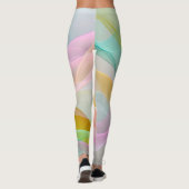 Pastel Symphony of Floating Sheer Ribbons Leggings (Rückseite)