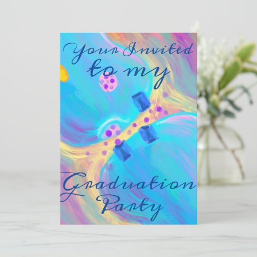 Pastel Synapse Einladung (Stehend Vorderseite)