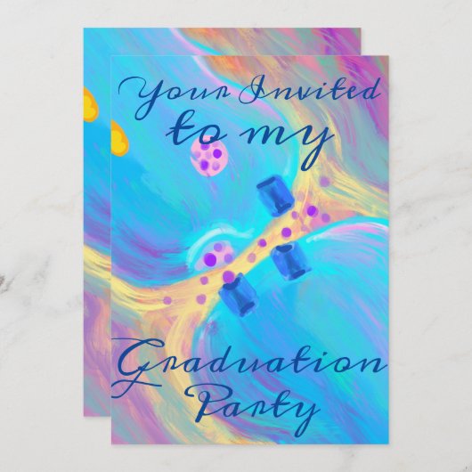 Pastel Synapse Einladung (Vorne/Hinten)