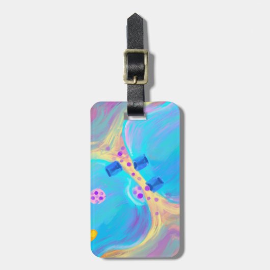 Pastel Synapse Gepäckanhänger (Vorderseite vertikal)