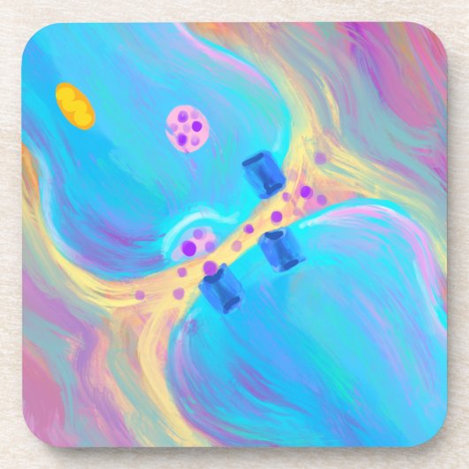 Pastel Synapse Getränkeuntersetzer (Vorderseite)
