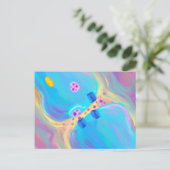 Pastel Synapse Postkarte (Stehend Vorderseite)