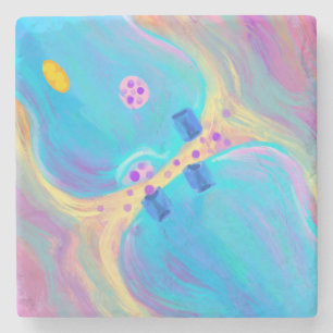 Pastel Synapse Steinuntersetzer