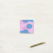 Pastel-Synthwave-Vaporwave-Retro-Post notiert Post-it Klebezettel (Auf Schreibtisch)