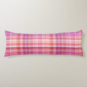 Pastel Tartan Kariert Pink Lila 2 Designs Seitenschläferkissen