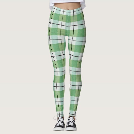 Pastel Tartan Pattern Leggings (Vorderseite)
