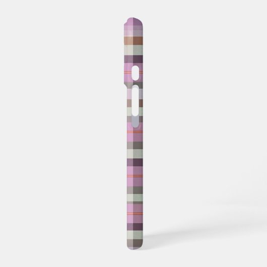 Pastel Tartan Plaid Pattern Design iPhone 16 Hülle (Linke Seite)