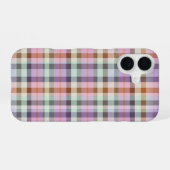 Pastel Tartan Plaid Pattern Design iPhone 16 Hülle (Rückseite (Horizontal))