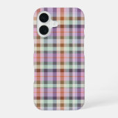 Pastel Tartan Plaid Pattern Design iPhone 16 Hülle (Rückseite)