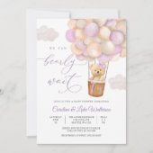 Pastel Teddy Bear Baby Shower Invitation Einladung (Vorderseite)