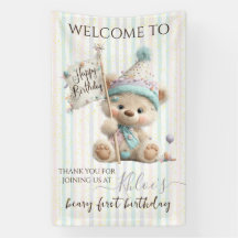 Pastel Teddy Bear Birthday