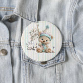 Pastel Teddy Bear Birthday  Button (Beispiel)