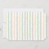 Pastel Teddy Bear Birthday Einladung (Rückseite)