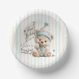 Pastel Teddy Bear Birthday  Pappteller