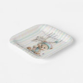 Pastel Teddy Bear Birthday Pappteller (Gewinkelt)